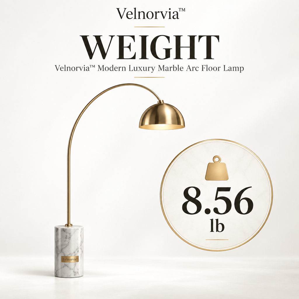 Aurelia Marble Arc Floor Lamp weight
