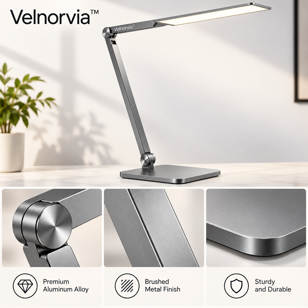 AxisFold Aluminum LED Desk Lamp materials and structure