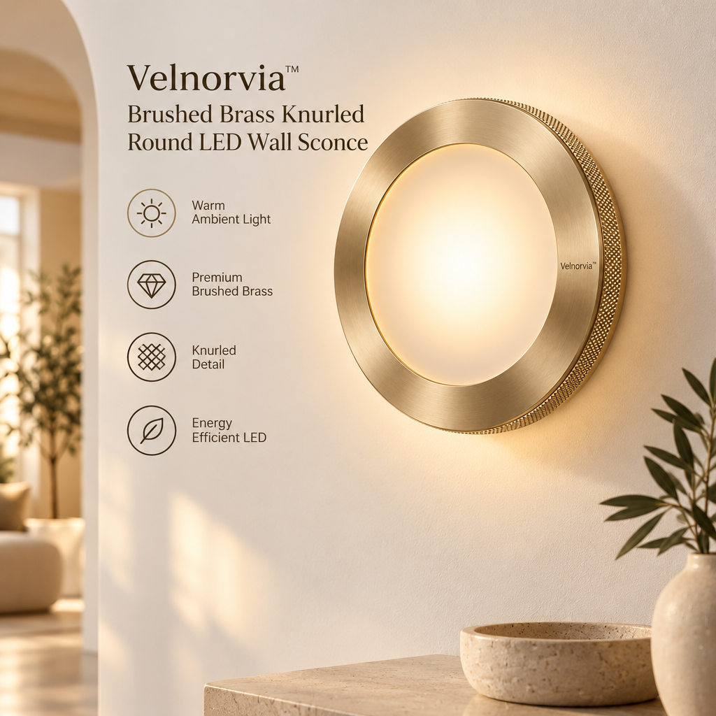 Brassa Knurled Halo Wall Sconce brand hero