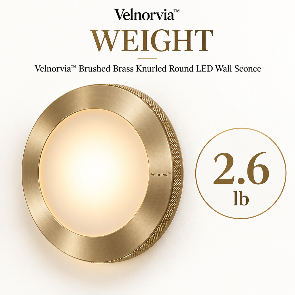 Brassa Knurled Halo Wall Sconce weight
