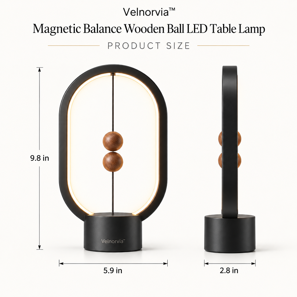 Equilibria Magnetic Balance Table Lamp dimensions
