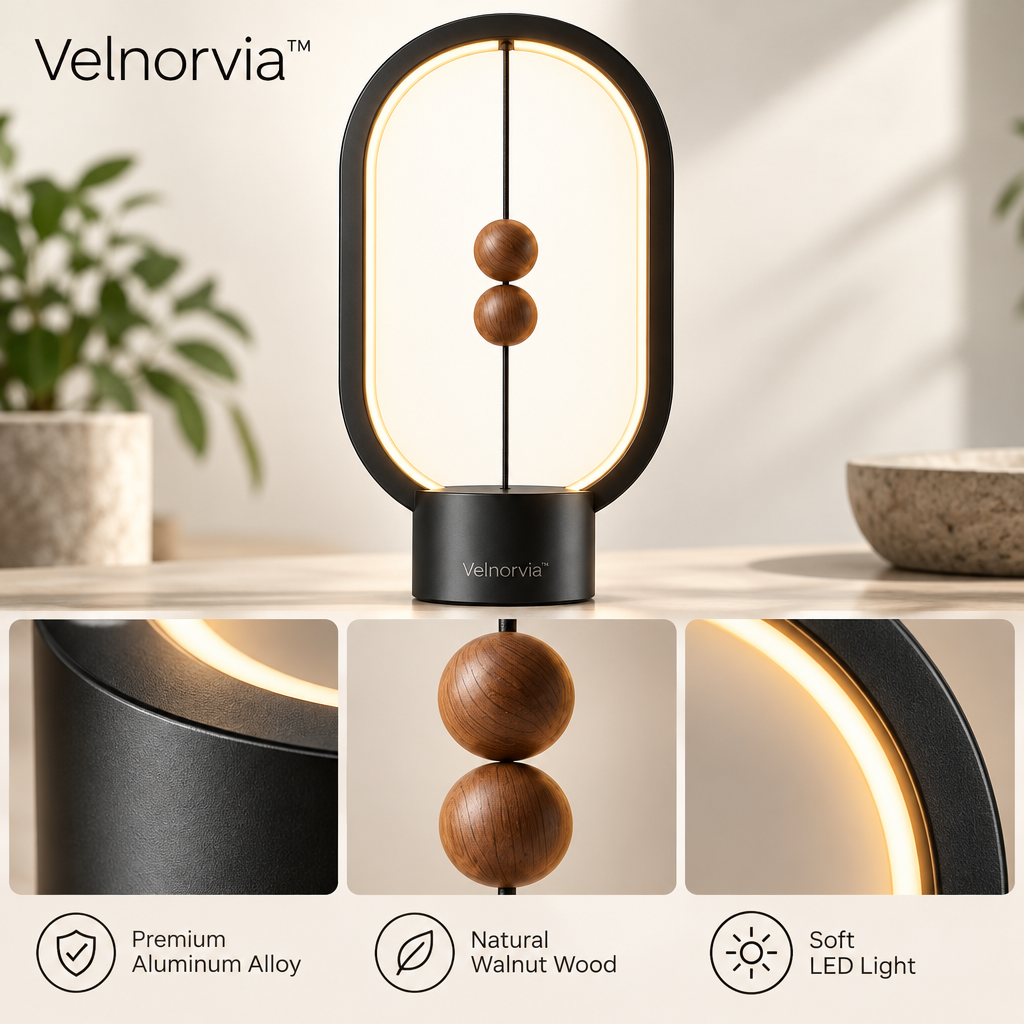Equilibria Magnetic Balance Table Lamp materials and structure