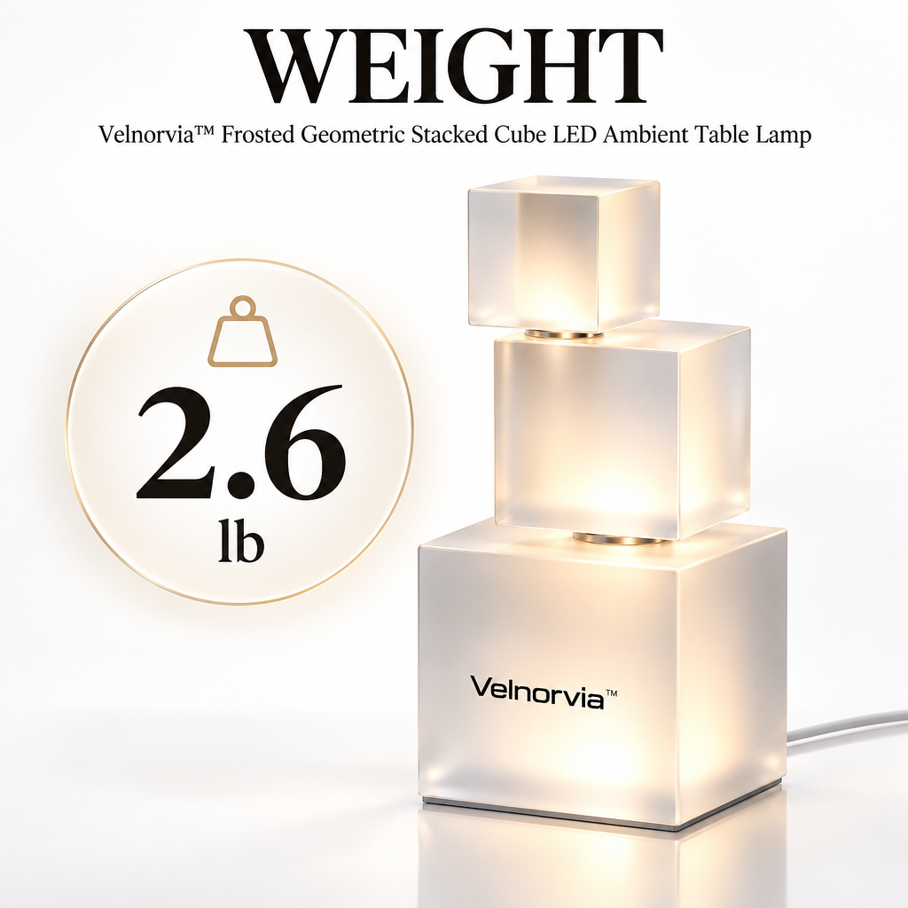 Luma Stack Frosted Cube Table Lamp weight