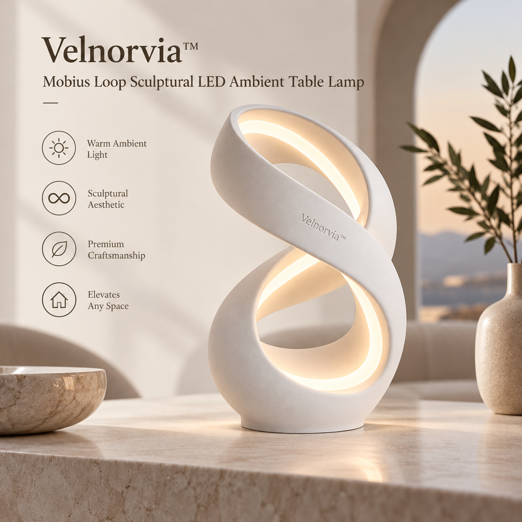 Mobius Aura Sculptural Table Lamp brand hero